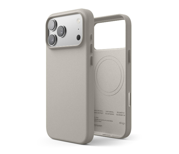 Elago MagSafe Leather Case do iPhone 17 PRO Max Light Gray - 1360560 - zdjęcie